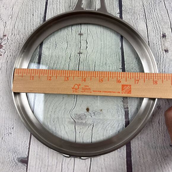 CALPHALON Premier Space Saving Flat Glass Lid For 8" Fry Pan Skillet - Picture 4 of 6